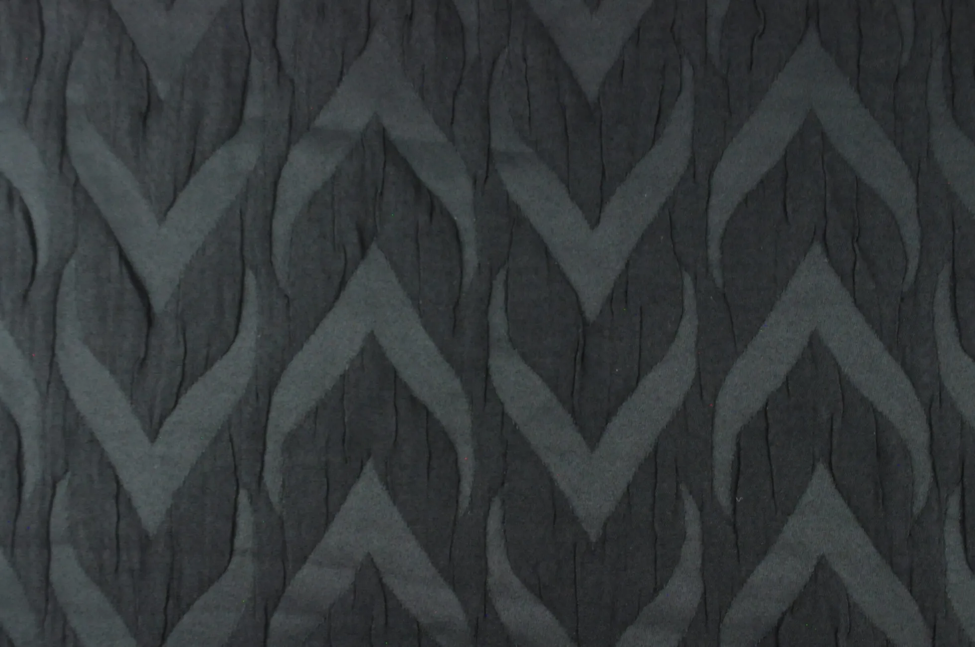 Coupon 60cm x 130cm | Jacquard jassenstof – Zwart zigzag