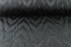 Coupon 60cm x 130cm | Jacquard jassenstof – Zwart zigzag