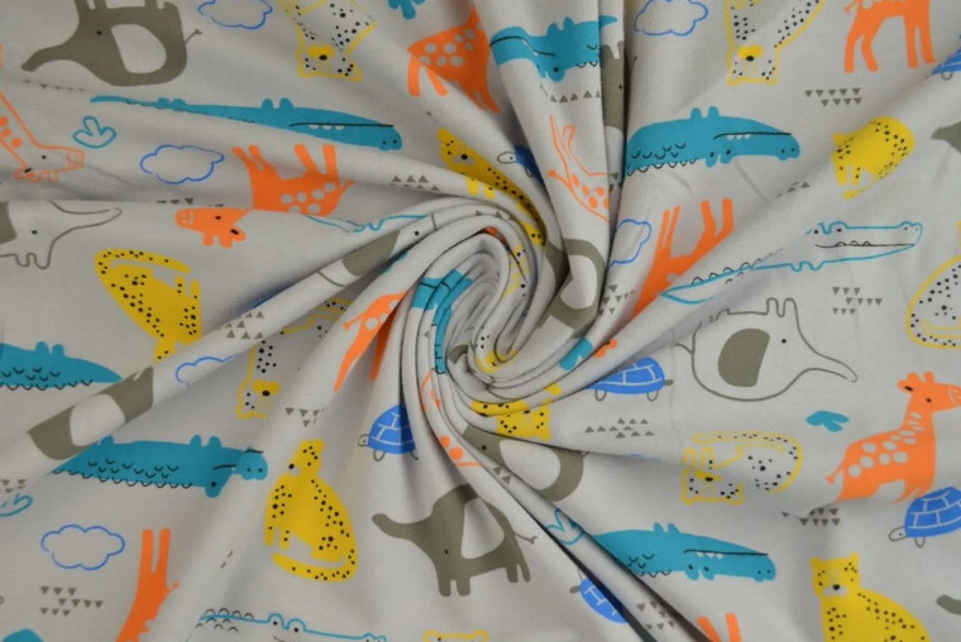 Coupon 190cm x 150cm | Katoen tricot Royal – Safari zilvergrijs