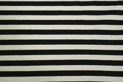 Coupon 60cm x 160cm | Katoen tricot soft touch – Black & off-white stripes