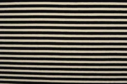 Coupon 50cm x 160cm | Katoen tricot soft touch – Black & off-white stripes