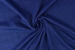 Coupon 90cm x 160cm | Katoen tricot soft touch – Cobalt blue & black stripes