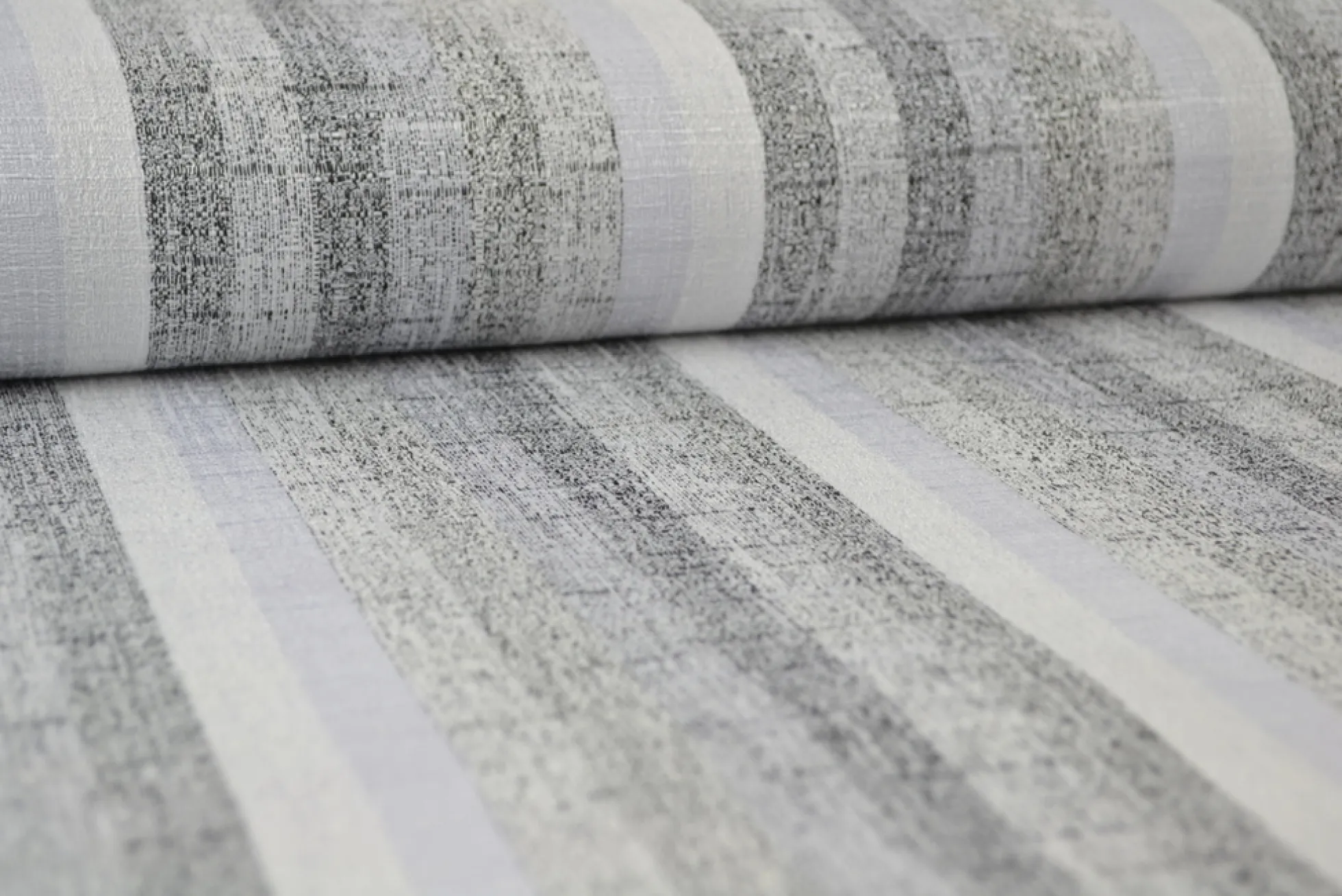 Coupon 125cm x 140cm | Pantalonstof – Wit gestreept melange met linnen