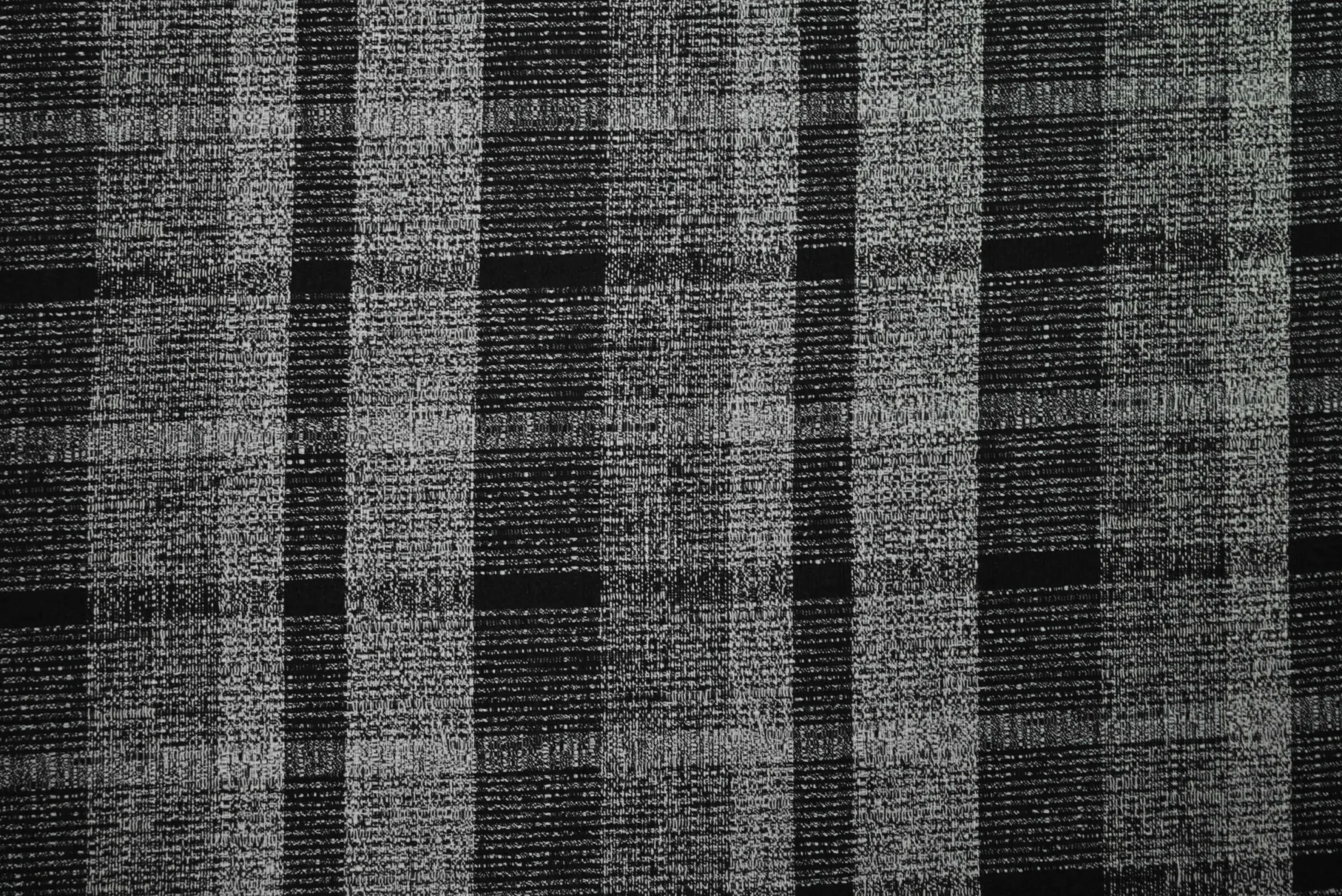 Coupon 70cm x 150cm | Pantalonstof – Zwart geruit melange met linnen