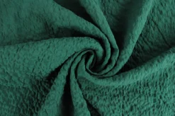 Coupon 150cm x 145cm | Stretch viscose bouclé – Donker oudgroen