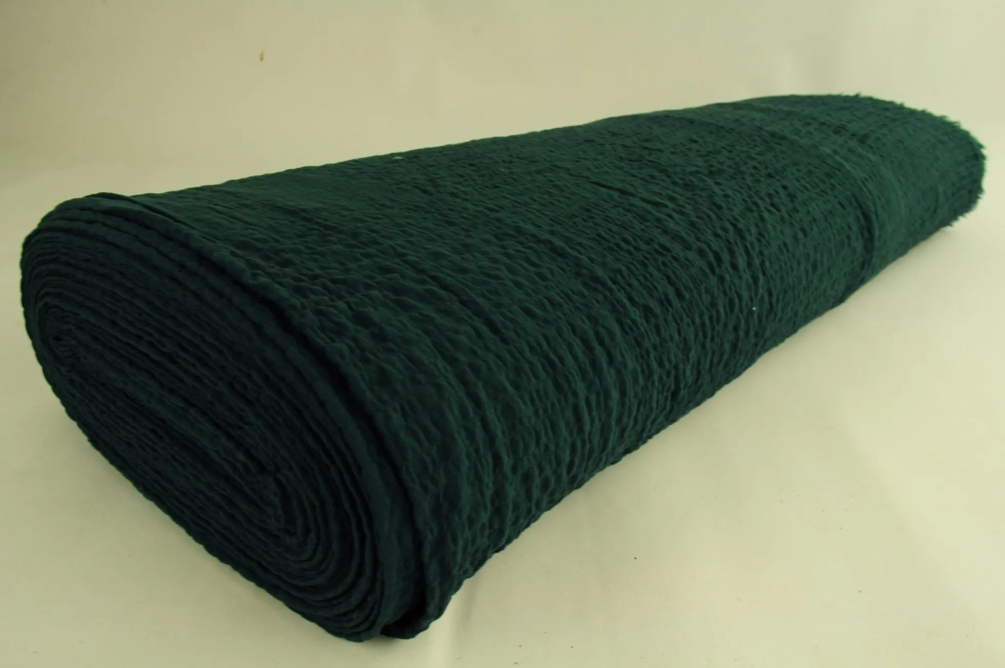 Coupon 150cm x 145cm | Stretch viscose bouclé – Donker oudgroen