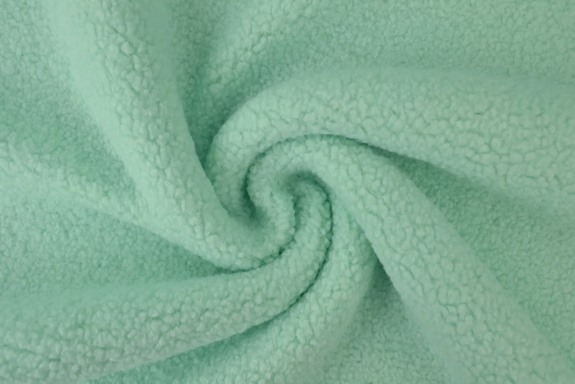 Coupon 125cm x 160cm | Teddy / borg – Licht mintgroen