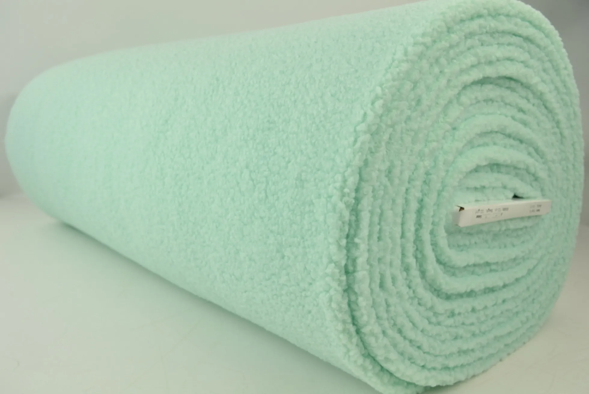Coupon 125cm x 160cm | Teddy / borg – Licht mintgroen