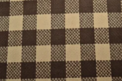 Coupon 60cm x 150cm | Wollen stof – Bruin / beige ruit