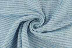 Coupon 70cm x 150cm | Wollen stof – Licht oudblauw melange