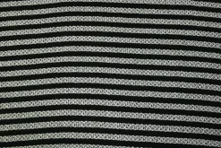 Coupon 60cm x 150cm | Wollen stof – Zwart / wit gestreept