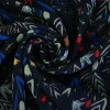 Crêpe / bubble chiffon – Flowers on navy