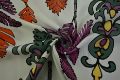 Crêpe – Cassis / orange baroque on offwhite