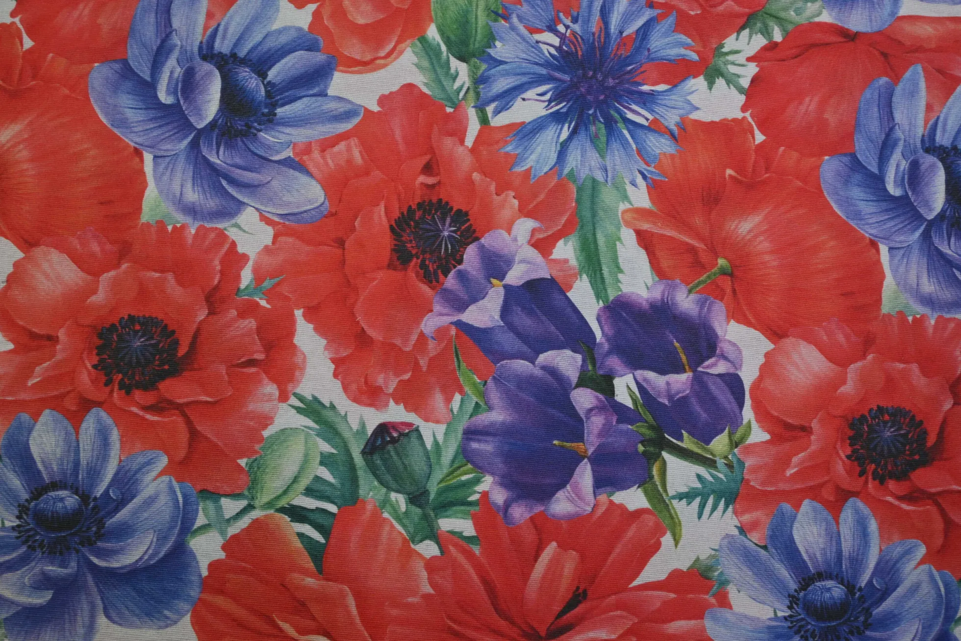 Decostof – Red and blue poppy