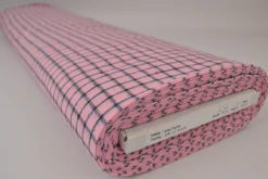 Flanel ruit – Babyroze, aqua & navy