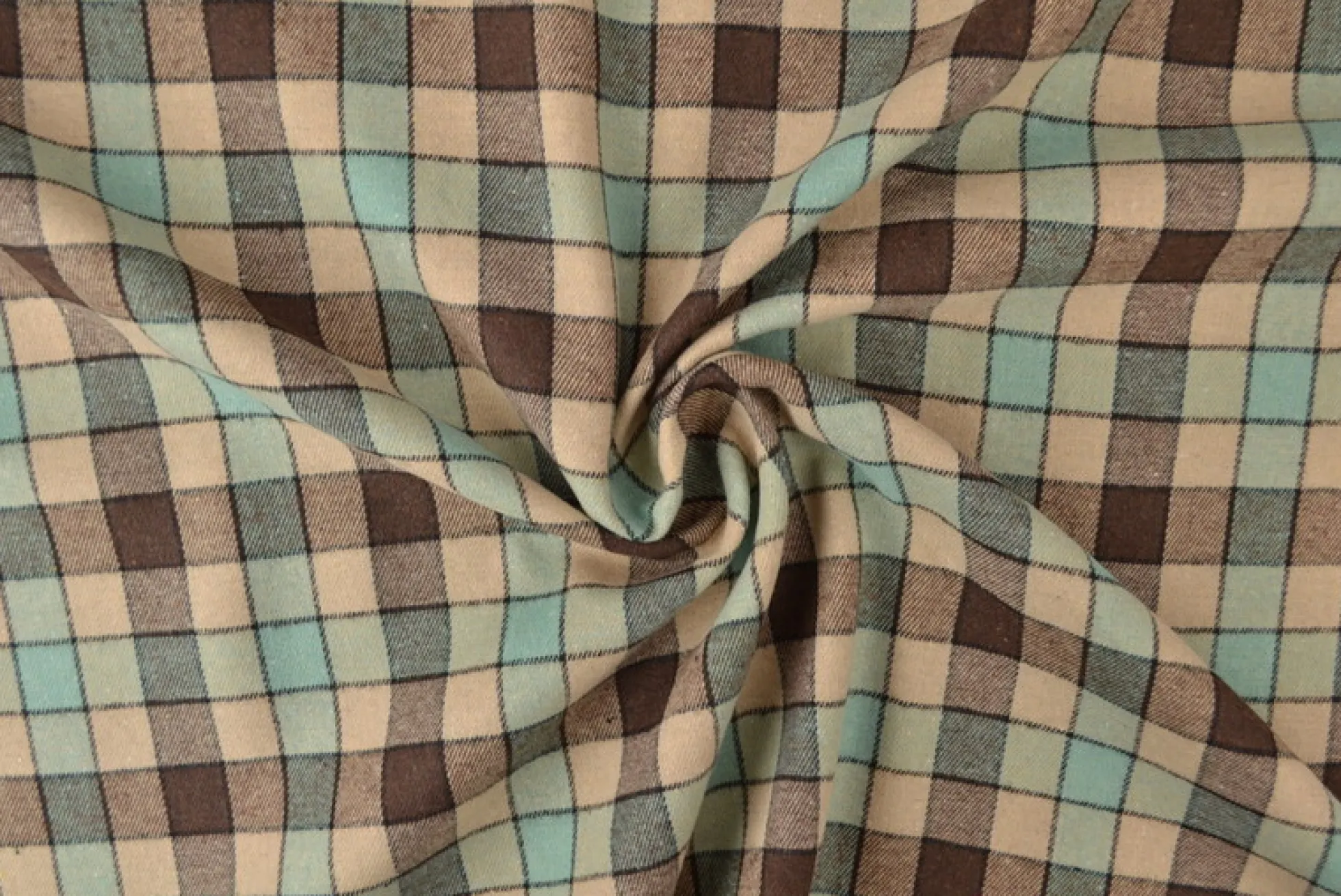 Flanel ruit – Beige, bruin & oudgroen