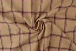 Flanel ruit – Beige & donkerbruin