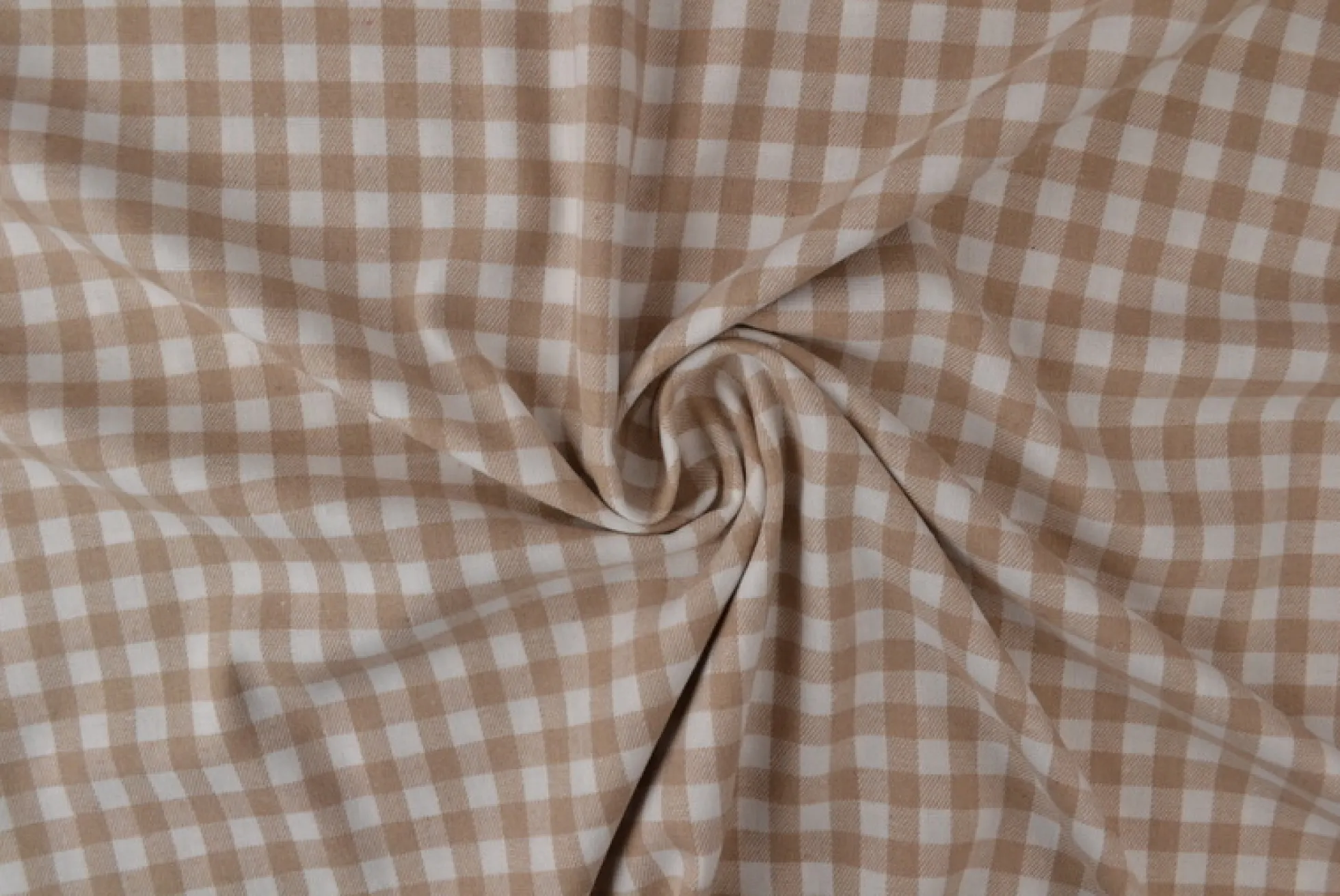 Flanel ruit – Beige & wit