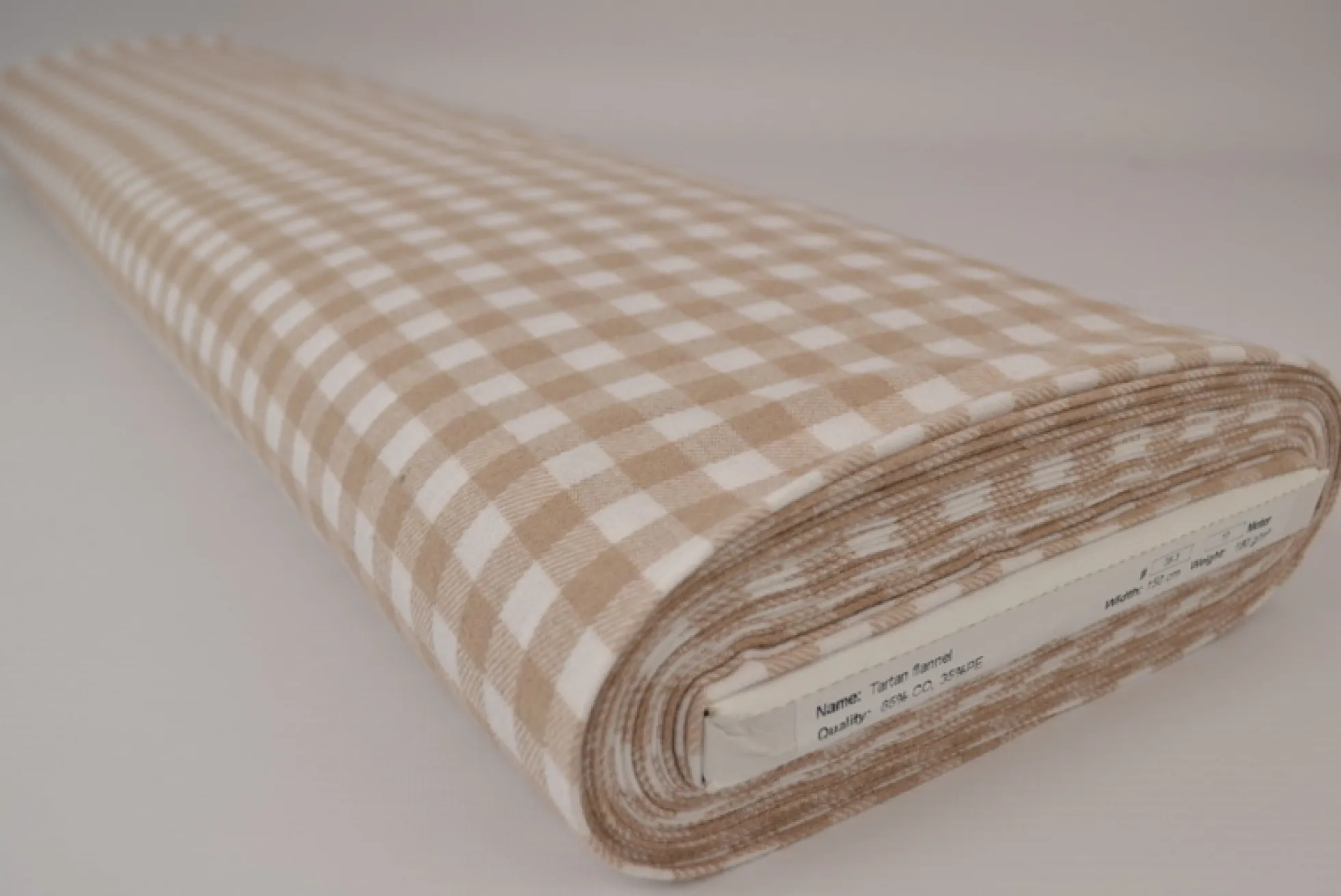 Flanel ruit – Beige & wit