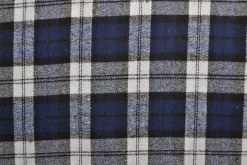 Flanel ruit – Donkerblauw, zwart & wit