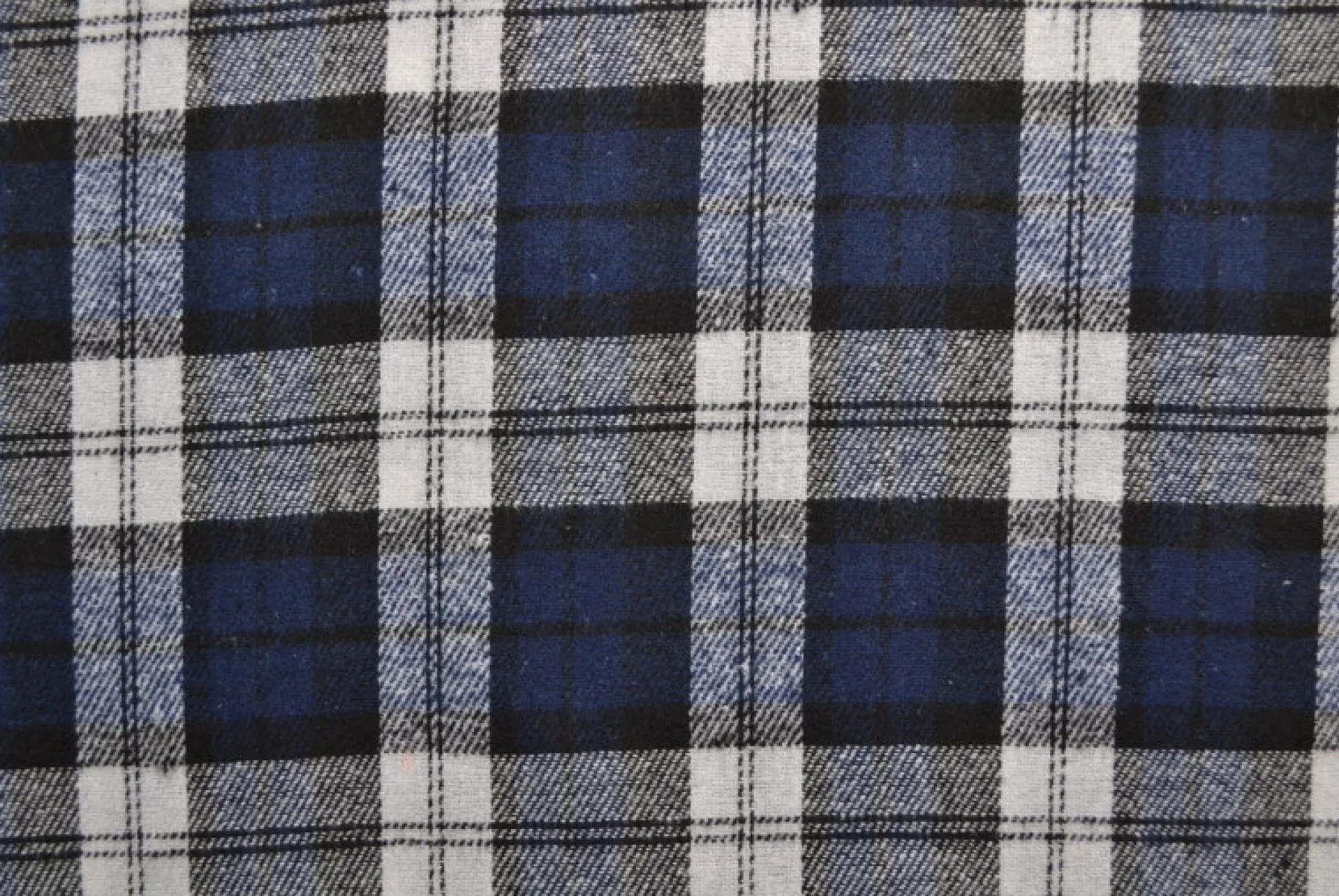 Flanel ruit – Donkerblauw, zwart & wit