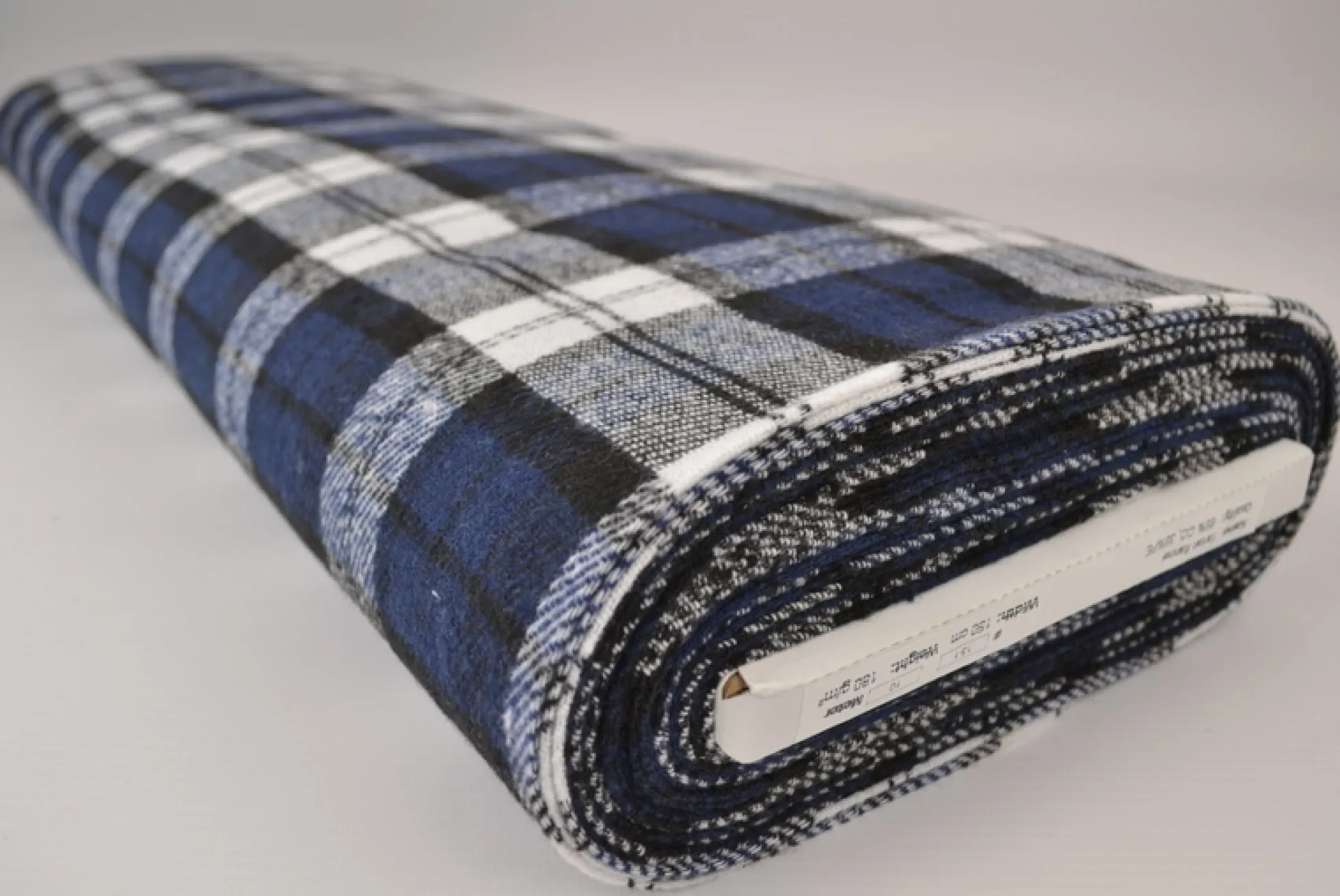 Flanel ruit – Donkerblauw, zwart & wit