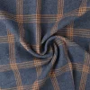 Flanel ruit – Donker denim melange & cognac