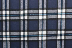Flanel ruit – Donker navy, zwart, turquoise & wit