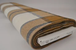 Flanel ruit – Donker okergeel, zwart & creme