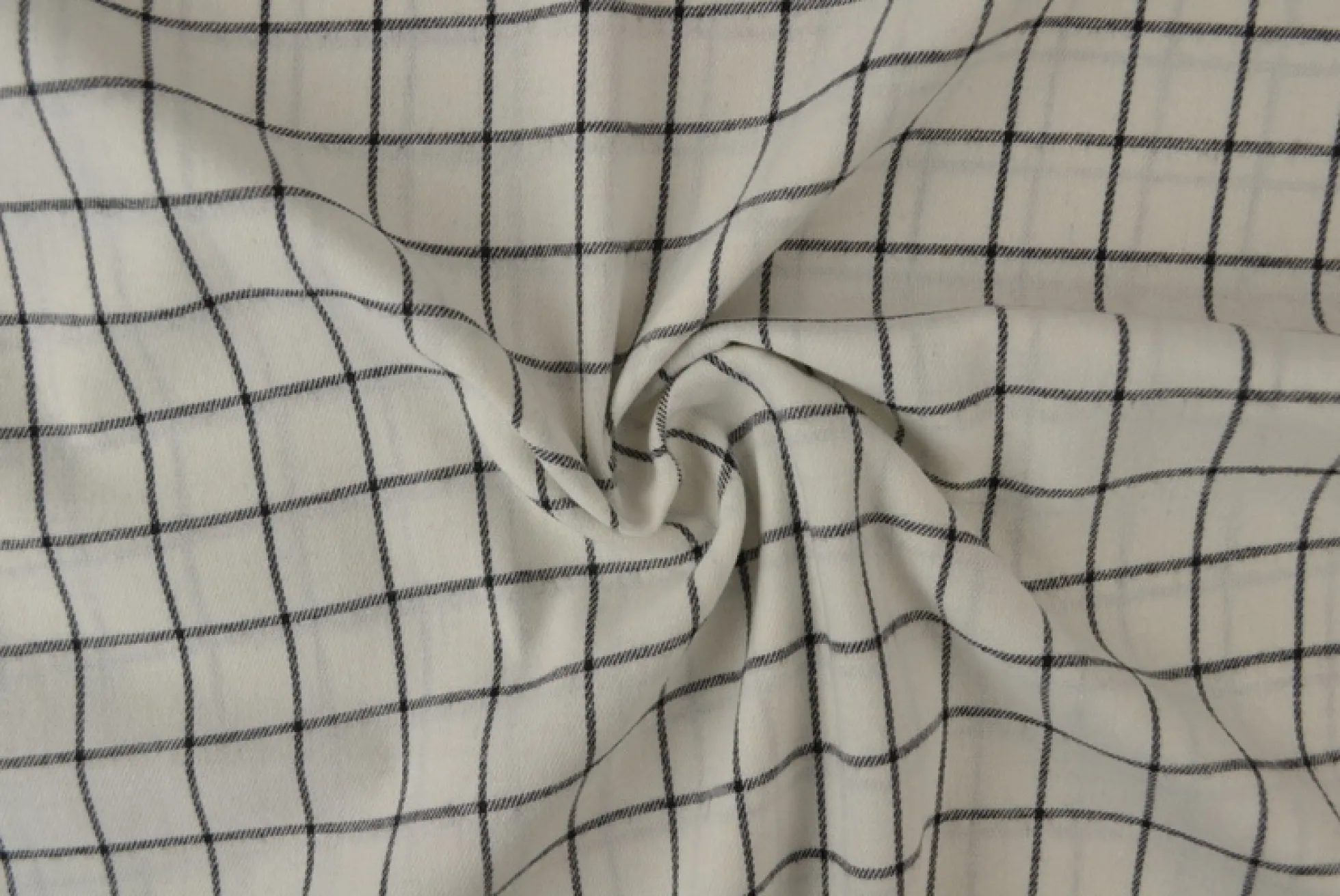 Flanel ruit – Gebroken wit & zwart