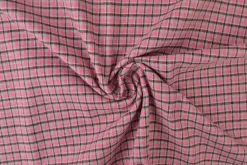 Flanel ruit – Grijs, roze & donkerbruin