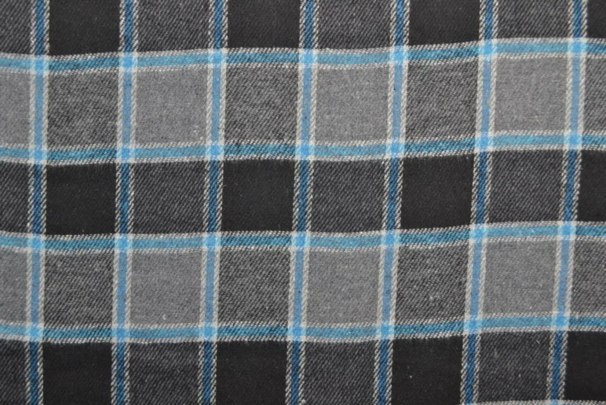 Flanel ruit – Grijs, zwart, gebroken wit & petrol
