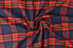 Flanel ruit – Navy, rood & geel