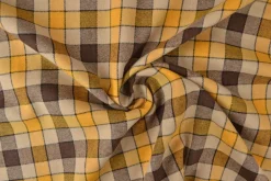 Flanel ruit – Okergeel, beige & bruin