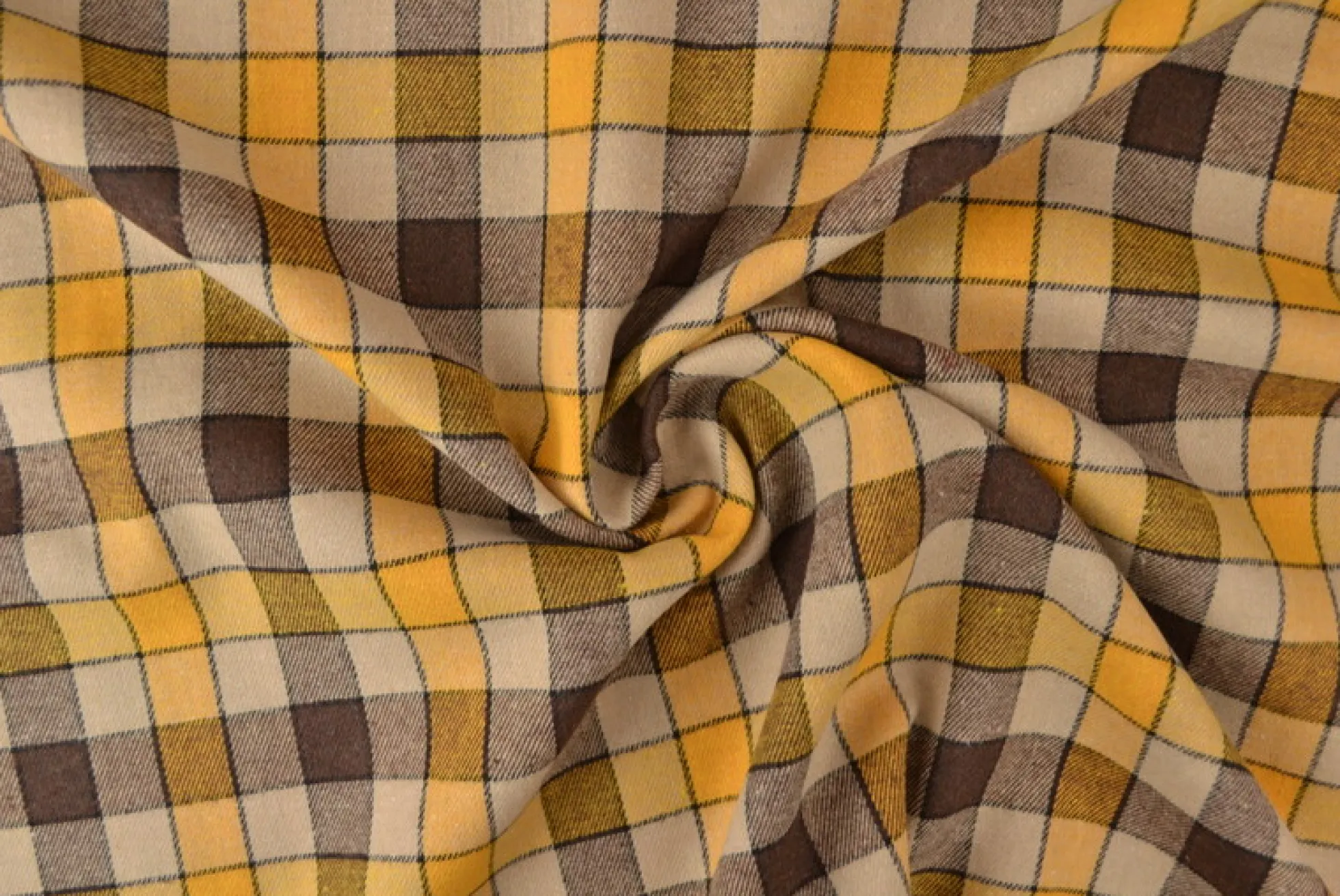 Flanel ruit – Okergeel, beige & bruin