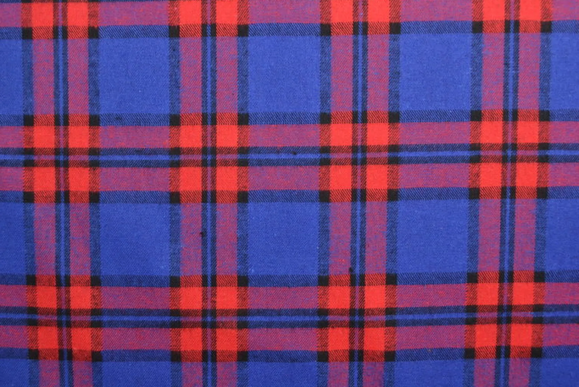 Flanel ruit – Rood, kobaltblauw & zwart