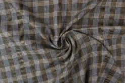 Flanel ruit – Zwart gemêleerd & bruin