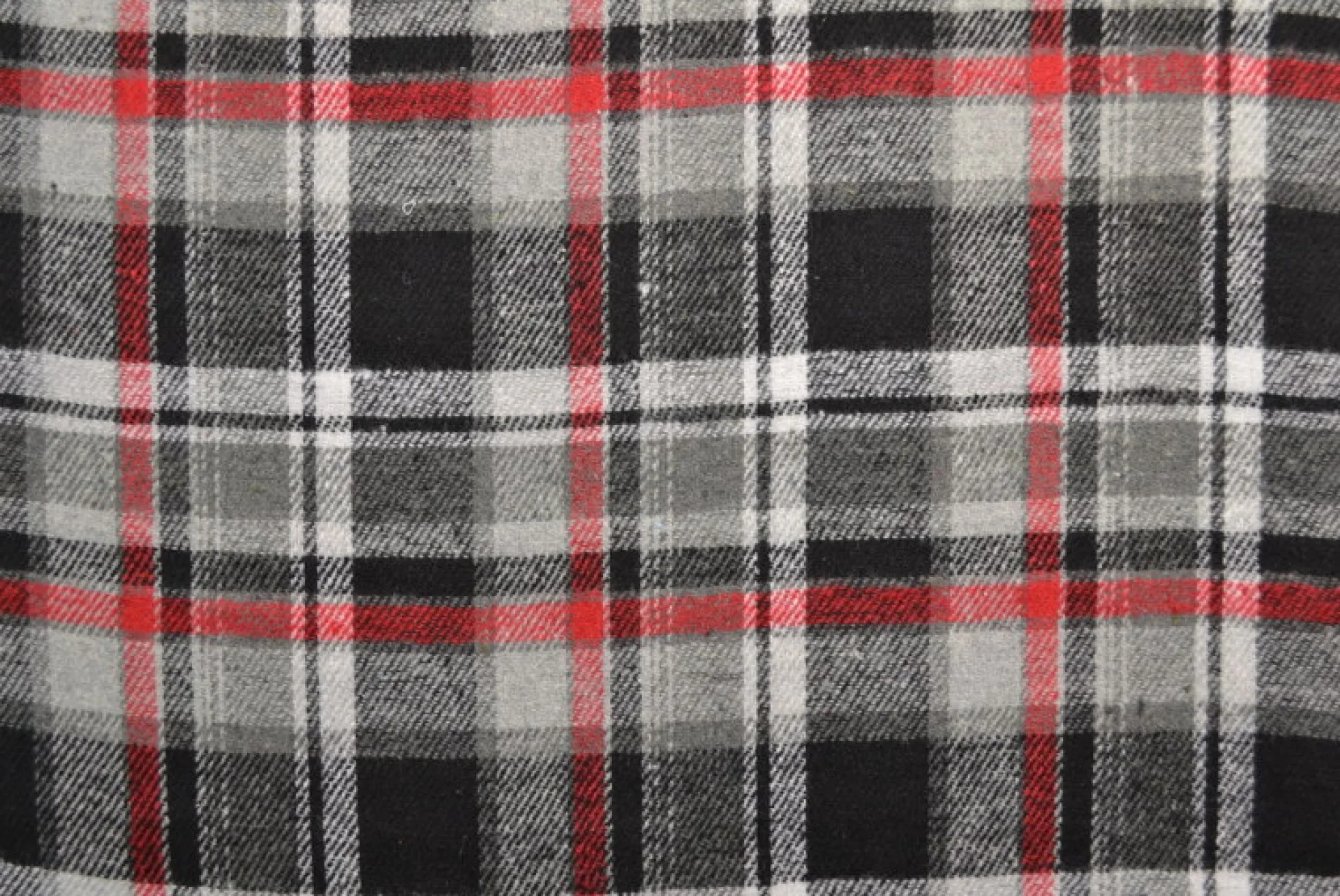 Flanel ruit – Zwart, grijs, gebroken wit & rood