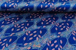 Fluweel stretch – Dark petrol cells