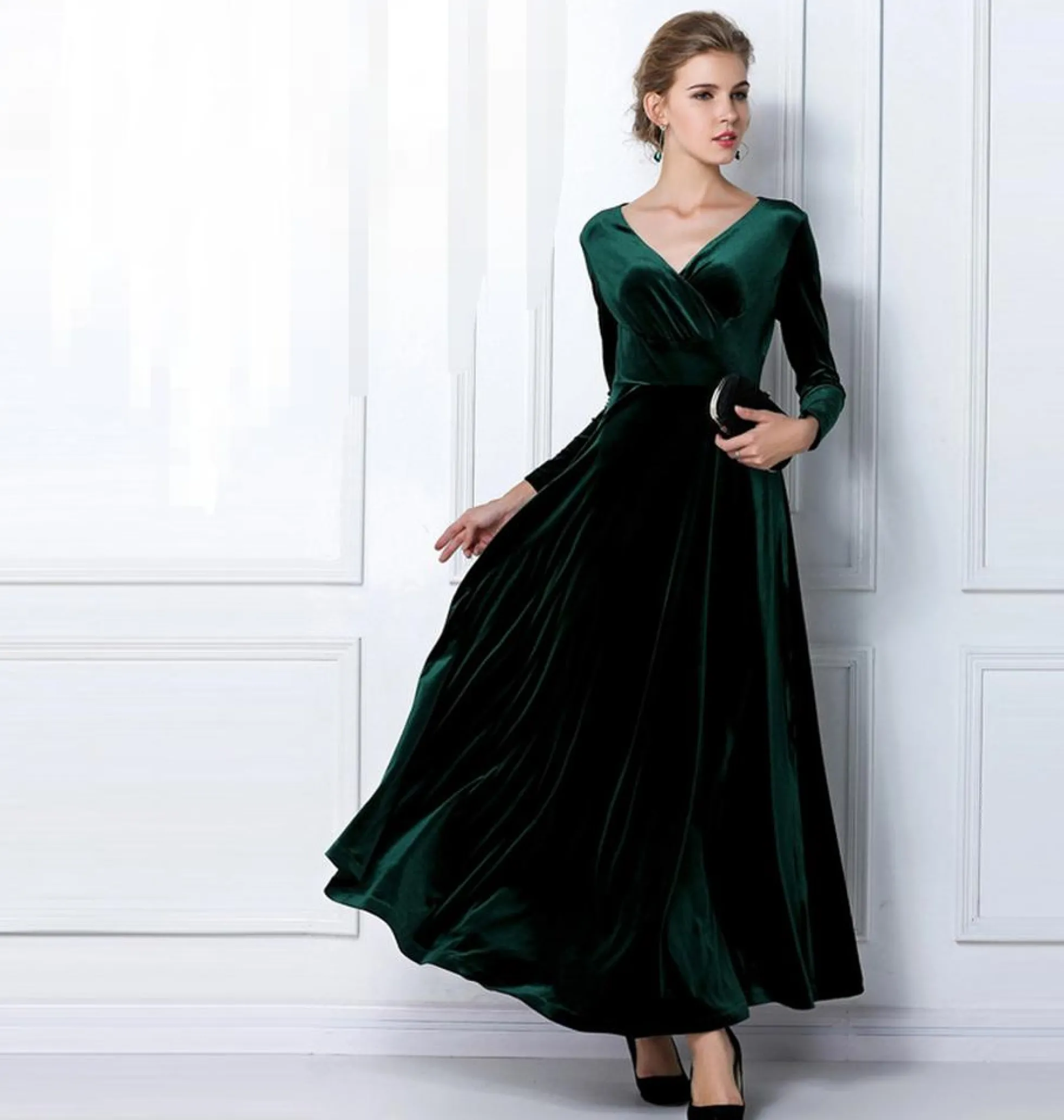 Fluweel stretch: Donkergrijs