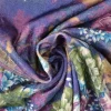 Fluweel stretch – Lila colored flowers