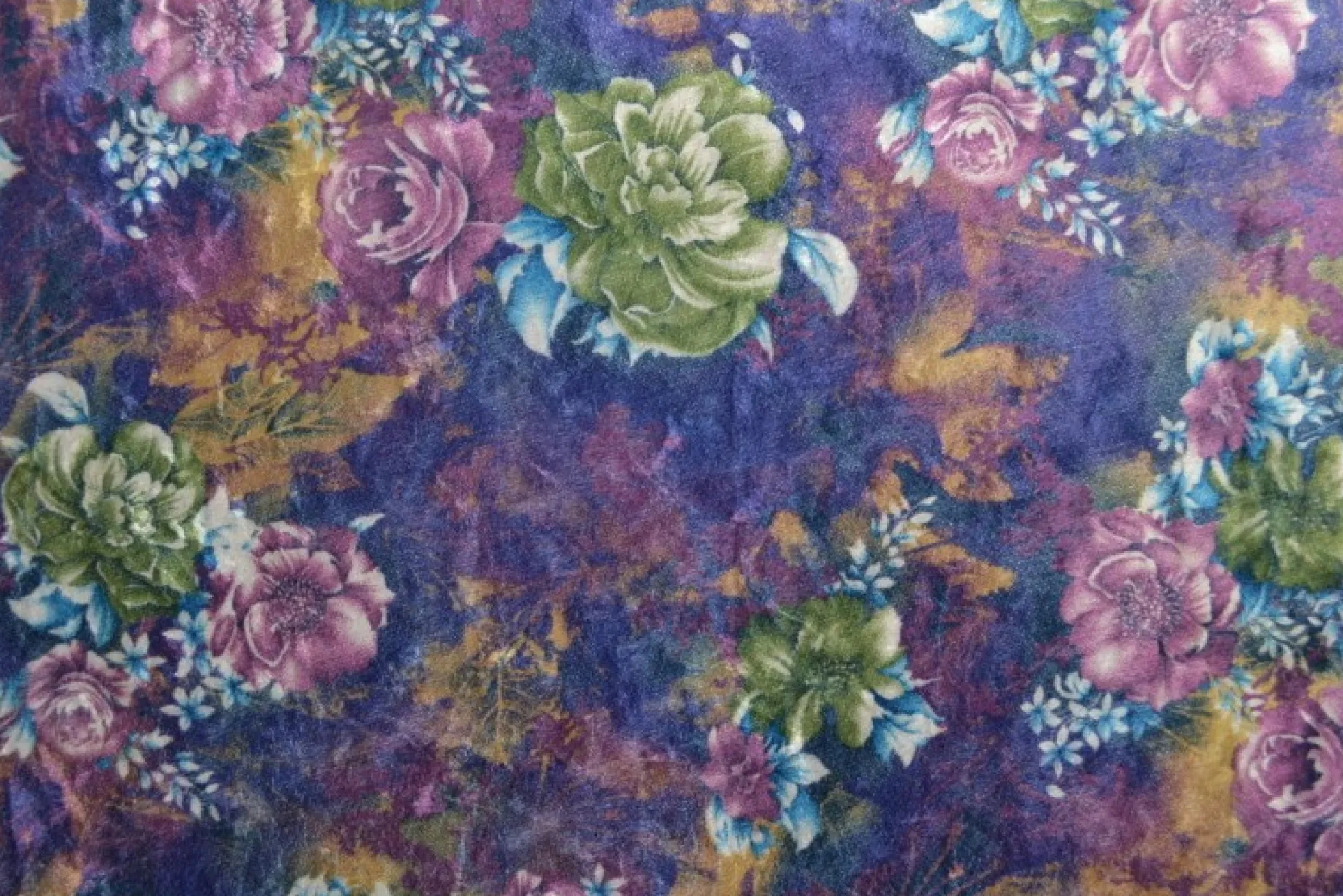 Fluweel stretch – Lila colored flowers