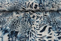 Fluweel stretch – Tiger flower crushed look