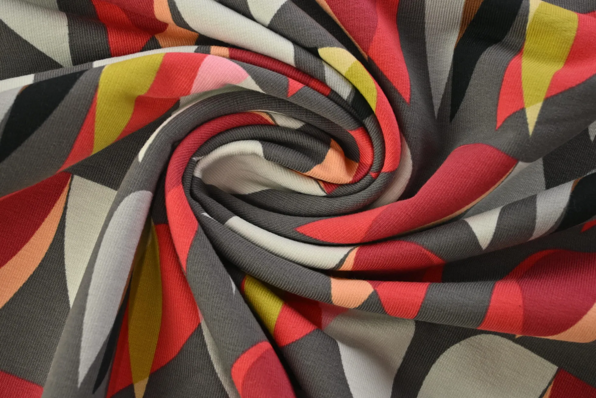French terry – Abstract tulips