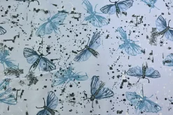 French terry – Blue Ink Moths