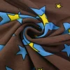 French terry – Cartoon stars on brown