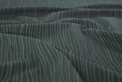 French terry – Charcoal Wavy Lines