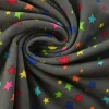 French terry – Colorful stars on dark grey