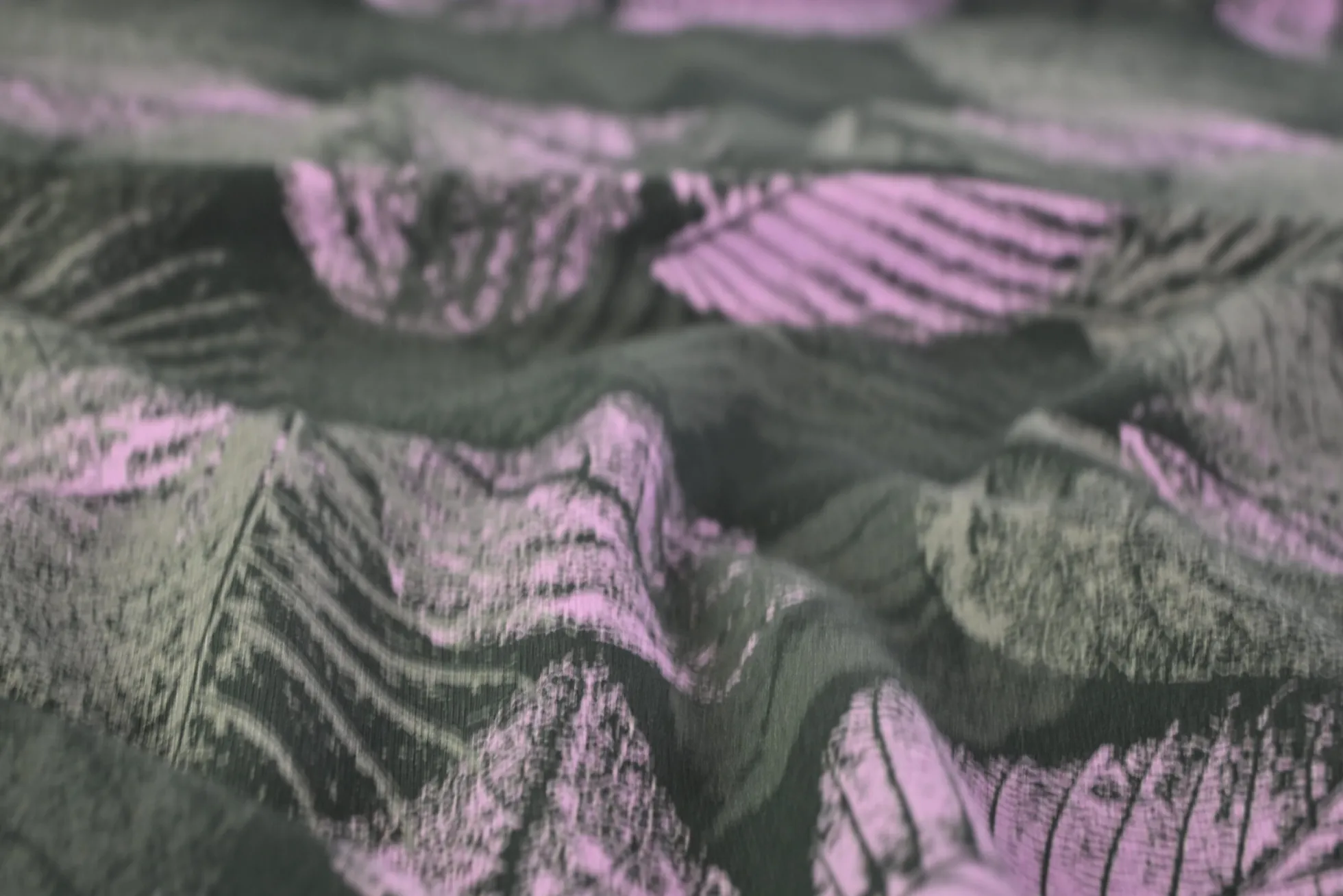 French terry – Dusky Lilac Leaves