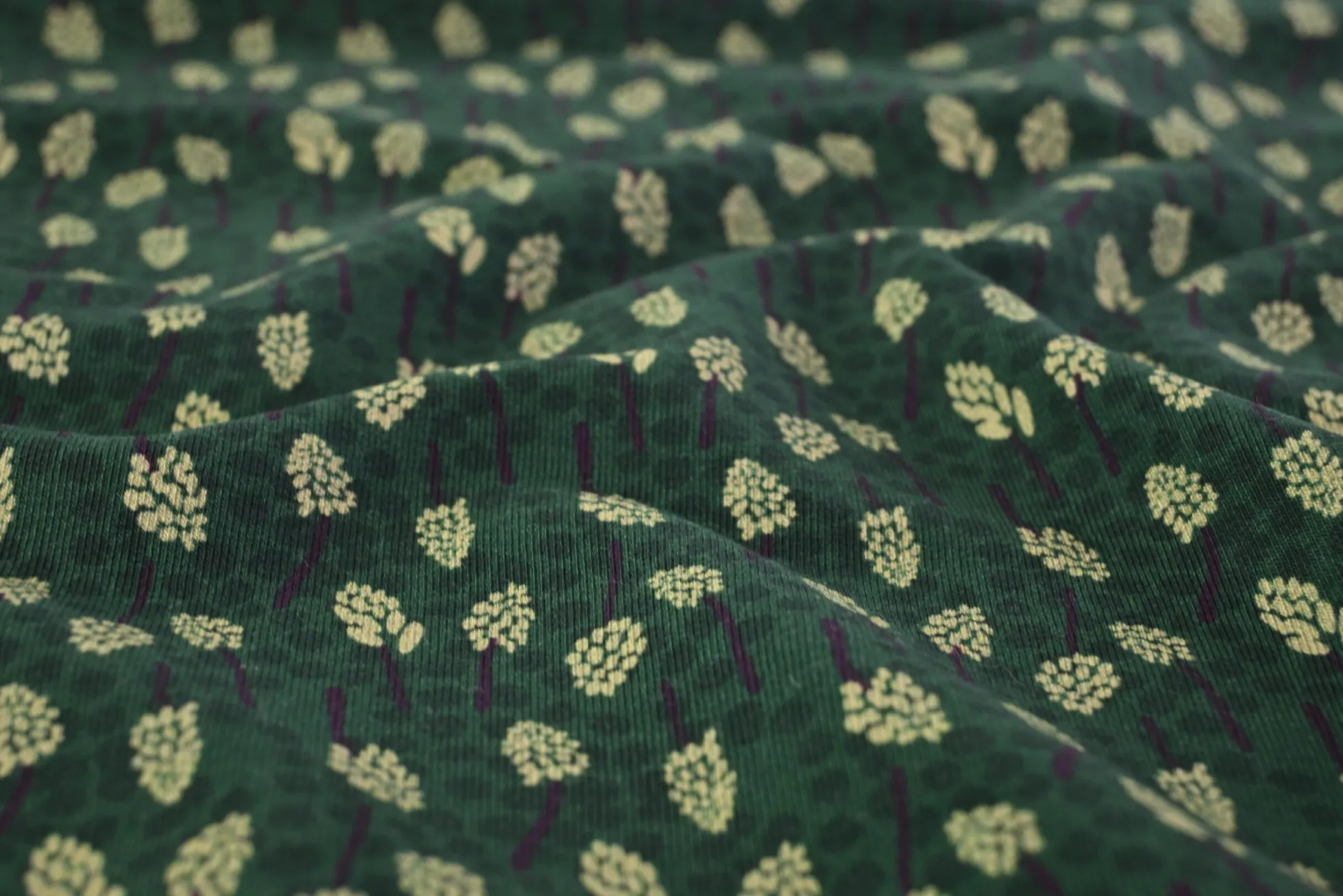 French terry – Emerald Wild Meadow